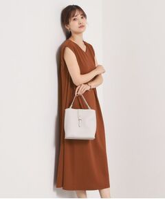 ITS'DEMO / イッツデモ ミニ丈・ひざ丈ワンピース | 【冷感／吸水速乾／透け防止／洗濯機OK】カットジョーゼットタックワンピース