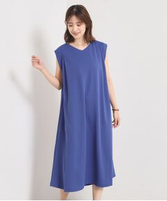 ITS'DEMO / イッツデモ ミニ丈・ひざ丈ワンピース | 【冷感／吸水速乾／透け防止／洗濯機OK】カットジョーゼットタックワンピース