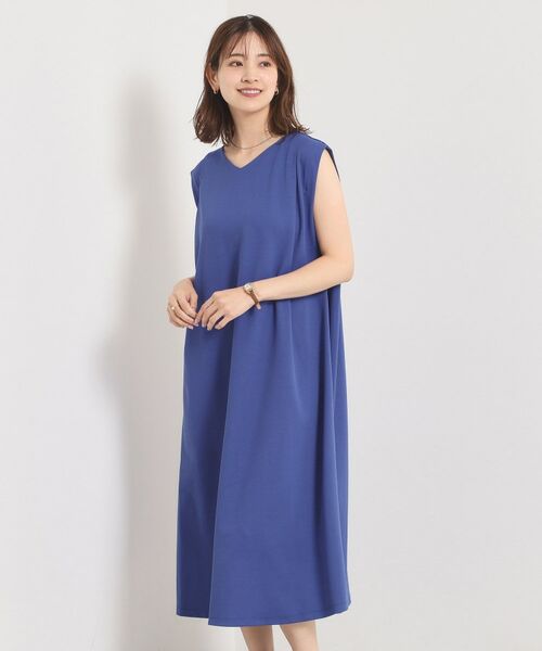 ITS'DEMO / イッツデモ ミニ丈・ひざ丈ワンピース | 【冷感／吸水速乾／透け防止／洗濯機OK】カットジョーゼットタックワンピース | 詳細15