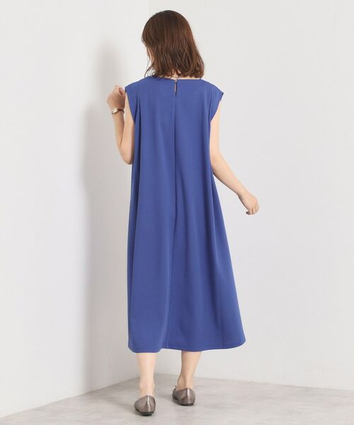 ITS'DEMO / イッツデモ ミニ丈・ひざ丈ワンピース | 【冷感／吸水速乾／透け防止／洗濯機OK】カットジョーゼットタックワンピース | 詳細17