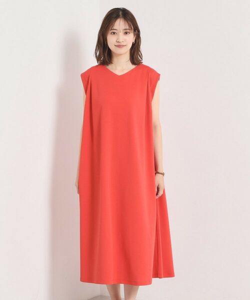 ITS'DEMO / イッツデモ ミニ丈・ひざ丈ワンピース | 【冷感／吸水速乾／透け防止／洗濯機OK】カットジョーゼットタックワンピース | 詳細19