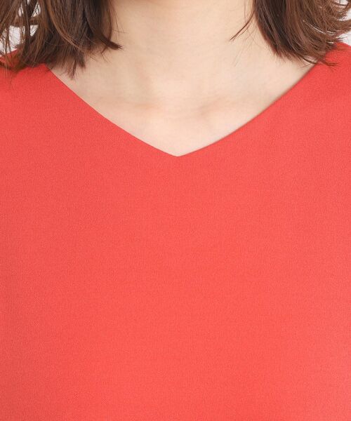 ITS'DEMO / イッツデモ ミニ丈・ひざ丈ワンピース | 【冷感／吸水速乾／透け防止／洗濯機OK】カットジョーゼットタックワンピース | 詳細22