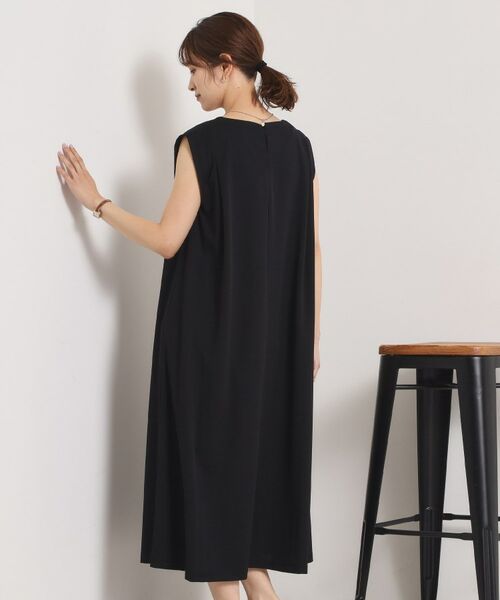 ITS'DEMO / イッツデモ ミニ丈・ひざ丈ワンピース | 【冷感／吸水速乾／透け防止／洗濯機OK】カットジョーゼットタックワンピース | 詳細4