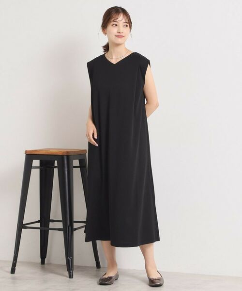 ITS'DEMO / イッツデモ ミニ丈・ひざ丈ワンピース | 【冷感／吸水速乾／透け防止／洗濯機OK】カットジョーゼットタックワンピース | 詳細5
