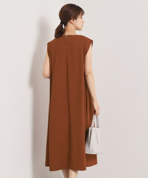 ITS'DEMO / イッツデモ ミニ丈・ひざ丈ワンピース | 【冷感／吸水速乾／透け防止／洗濯機OK】カットジョーゼットタックワンピース | 詳細8