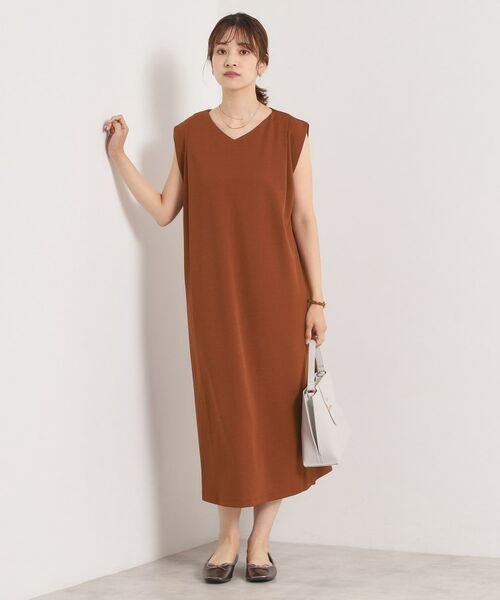 ITS'DEMO / イッツデモ ミニ丈・ひざ丈ワンピース | 【冷感／吸水速乾／透け防止／洗濯機OK】カットジョーゼットタックワンピース | 詳細9