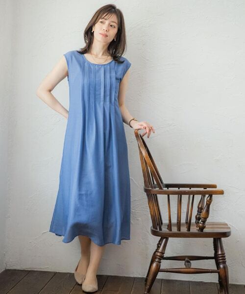 ITS'DEMO / イッツデモ ミニ丈・ひざ丈ワンピース | 【手洗い可】シアータックワンピース | 詳細1