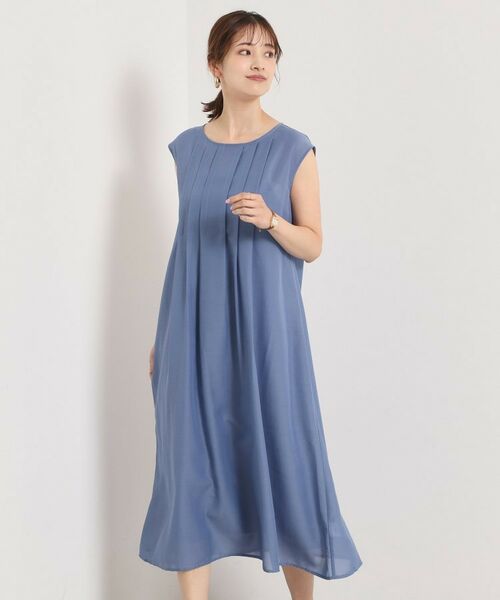 ITS'DEMO / イッツデモ ミニ丈・ひざ丈ワンピース | 【手洗い可】シアータックワンピース | 詳細12