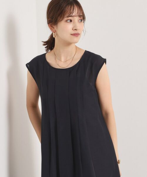 ITS'DEMO / イッツデモ ミニ丈・ひざ丈ワンピース | 【手洗い可】シアータックワンピース | 詳細3