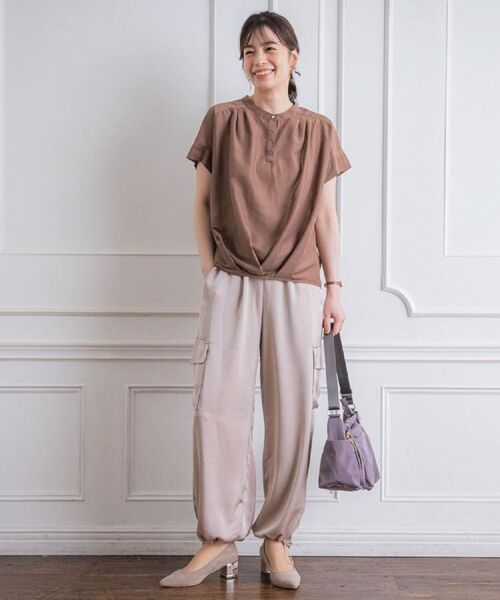 ITS'DEMO / イッツデモ シャツ・ブラウス | 【手洗い可】シアー裾タックブラウス | 詳細3