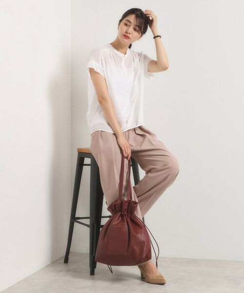 ITS'DEMO / イッツデモ シャツ・ブラウス | 【手洗い可】シアー裾タックブラウス | 詳細6