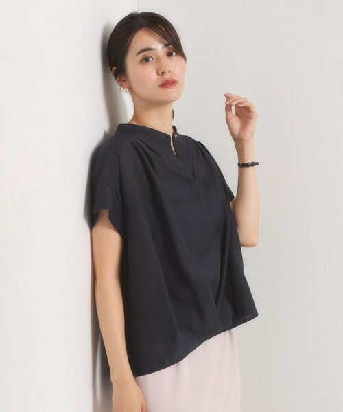 ITS'DEMO / イッツデモ シャツ・ブラウス | 【手洗い可】シアー裾タックブラウス | 詳細9