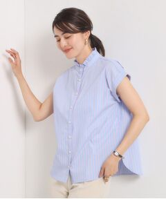 ITS'DEMO / イッツデモ シャツ・ブラウス | 【手洗い可】スタンドフリルストライプブラウス
