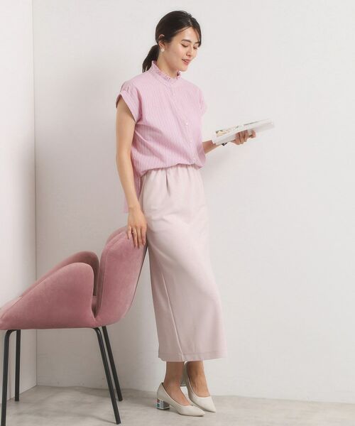 ITS'DEMO / イッツデモ シャツ・ブラウス | 【手洗い可】スタンドフリルストライプブラウス | 詳細10