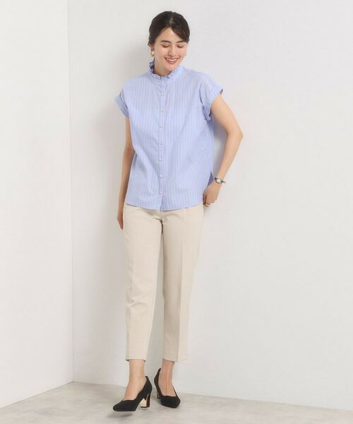 ITS'DEMO / イッツデモ シャツ・ブラウス | 【手洗い可】スタンドフリルストライプブラウス | 詳細14