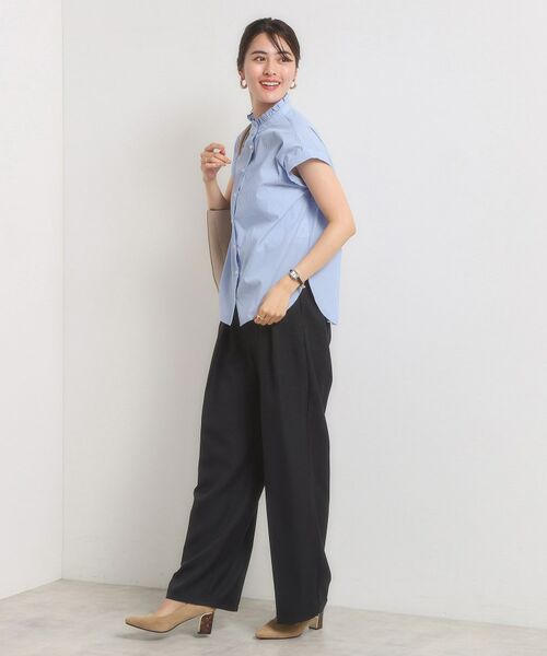 ITS'DEMO / イッツデモ シャツ・ブラウス | 【手洗い可】スタンドフリルストライプブラウス | 詳細18