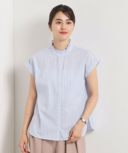 ITS'DEMO / イッツデモ シャツ・ブラウス | 【手洗い可】スタンドフリルストライプブラウス | 詳細20