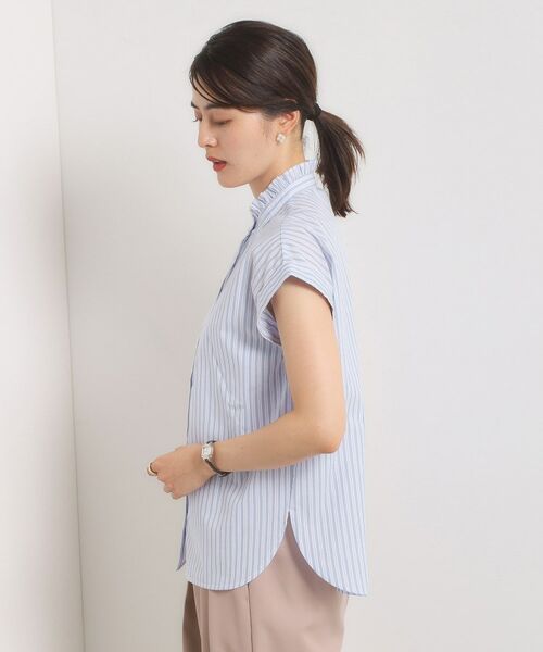 ITS'DEMO / イッツデモ シャツ・ブラウス | 【手洗い可】スタンドフリルストライプブラウス | 詳細21