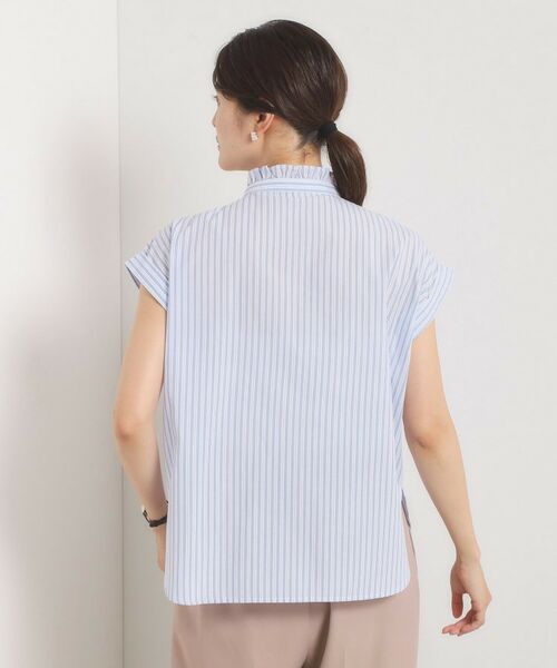 ITS'DEMO / イッツデモ シャツ・ブラウス | 【手洗い可】スタンドフリルストライプブラウス | 詳細22