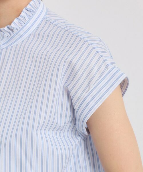 ITS'DEMO / イッツデモ シャツ・ブラウス | 【手洗い可】スタンドフリルストライプブラウス | 詳細24