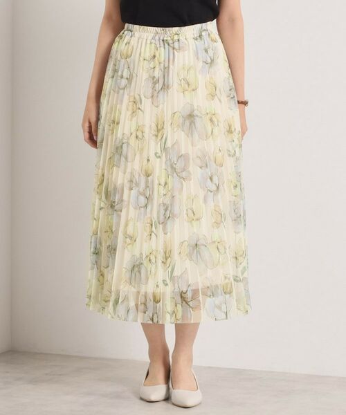 ITS'DEMO / イッツデモ スカート | 【手洗い可／ウエストゴム】花柄チュールスカート | 詳細14