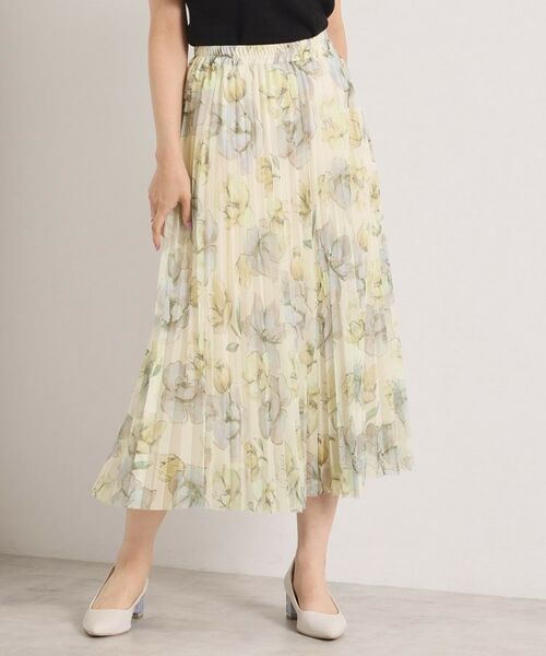 ITS'DEMO / イッツデモ スカート | 【手洗い可／ウエストゴム】花柄チュールスカート | 詳細2