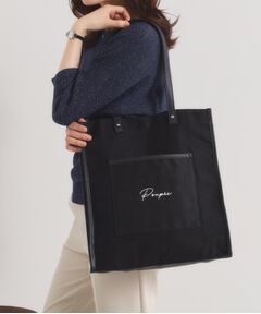 ITS'DEMO / イッツデモ トートバッグ | 【推し活／A4対応】合皮パイピングキャンバストート