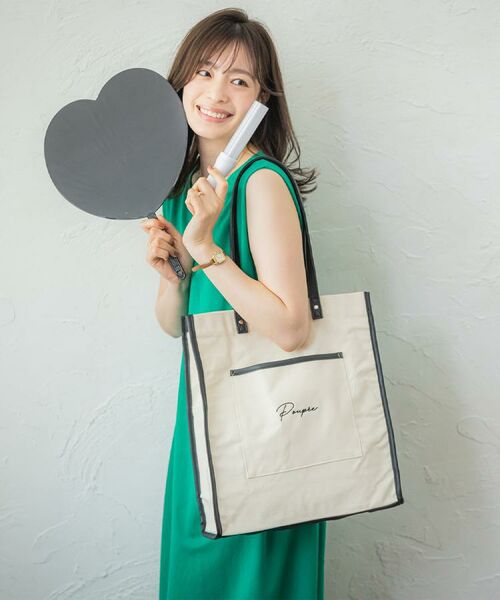 ITS'DEMO / イッツデモ トートバッグ | 【推し活／A4対応】合皮パイピングキャンバストート | 詳細1