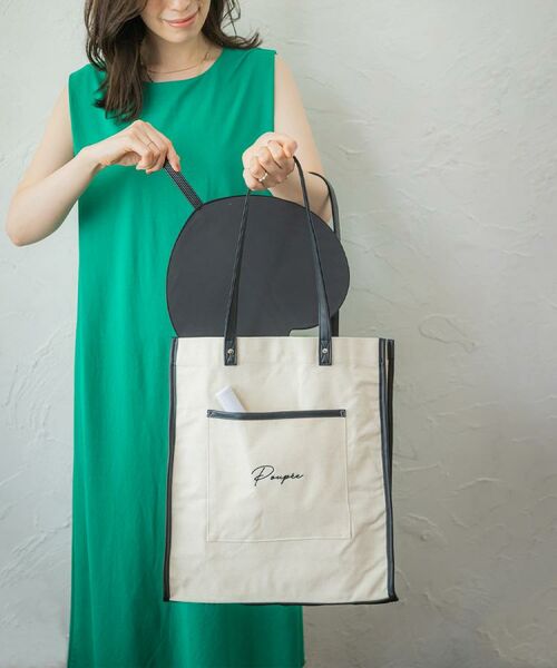 ITS'DEMO / イッツデモ トートバッグ | 【推し活／A4対応】合皮パイピングキャンバストート | 詳細2