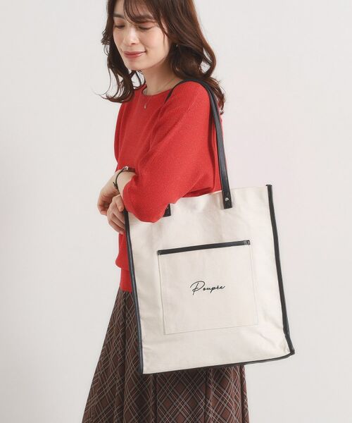 ITS'DEMO / イッツデモ トートバッグ | 【推し活／A4対応】合皮パイピングキャンバストート | 詳細4