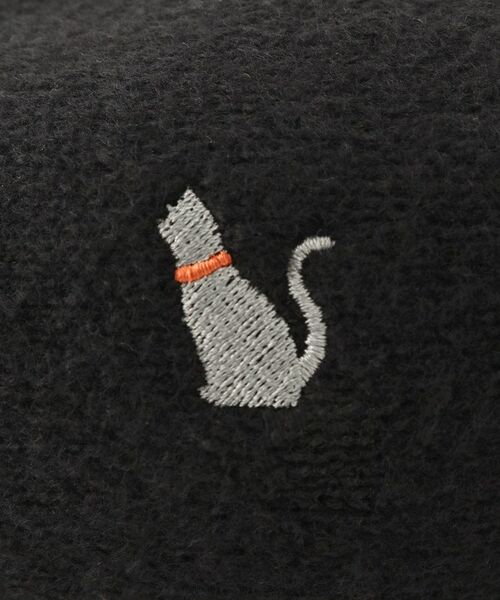 ITS'DEMO / イッツデモ ハンチング・キャスケット・ベレー帽 | 【手洗い可】猫刺繍サーモベレー帽 | 詳細6