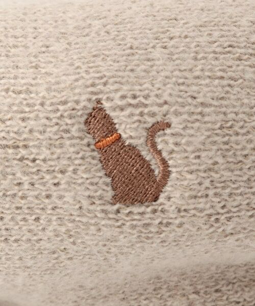 ITS'DEMO / イッツデモ ハンチング・キャスケット・ベレー帽 | 【手洗い可】猫刺繍サーモベレー帽 | 詳細7