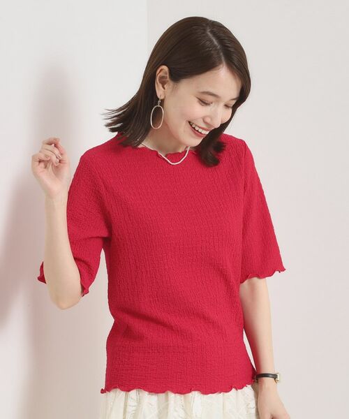 ITS'DEMO / イッツデモ カットソー | 【手洗い可】シャーリングジャカードプルオーバー | 詳細10