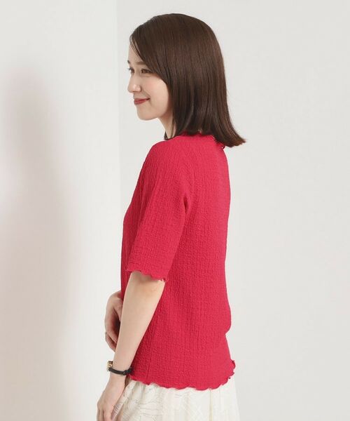 ITS'DEMO / イッツデモ カットソー | 【手洗い可】シャーリングジャカードプルオーバー | 詳細14