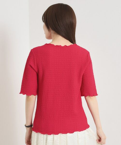 ITS'DEMO / イッツデモ カットソー | 【手洗い可】シャーリングジャカードプルオーバー | 詳細15