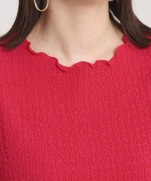 ITS'DEMO / イッツデモ カットソー | 【手洗い可】シャーリングジャカードプルオーバー | 詳細16