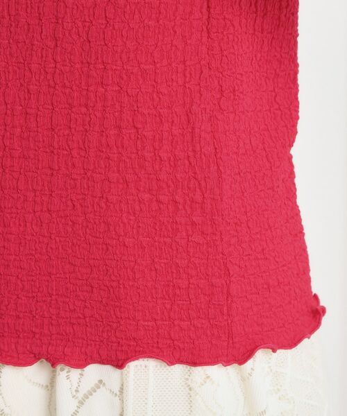 ITS'DEMO / イッツデモ カットソー | 【手洗い可】シャーリングジャカードプルオーバー | 詳細18