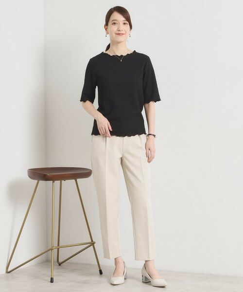 ITS'DEMO / イッツデモ カットソー | 【手洗い可】シャーリングジャカードプルオーバー | 詳細7