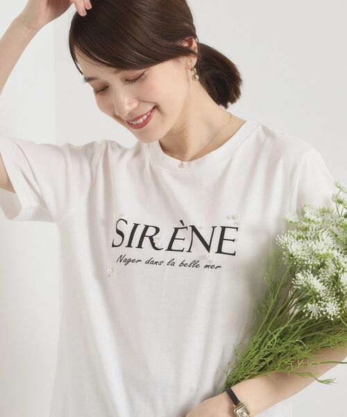 ITS'DEMO / イッツデモ Tシャツ | 【手洗い可】パール調ロゴTシャツ | 詳細1