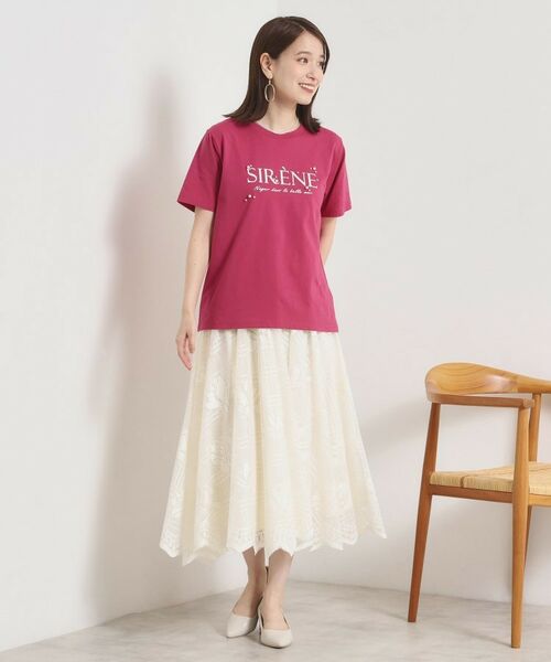 ITS'DEMO / イッツデモ Tシャツ | 【手洗い可】パール調ロゴTシャツ | 詳細11