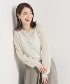 ITS'DEMO / イッツデモ カーディガン・ボレロ | 【手洗い可】ラメクルーカーディガン