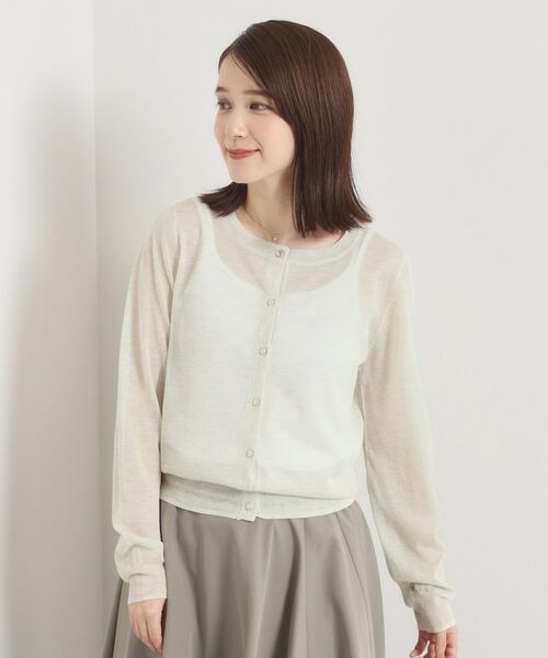 ITS'DEMO / イッツデモ カーディガン・ボレロ | 【手洗い可】ラメクルーカーディガン | 詳細3
