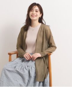 ITS'DEMO / イッツデモ カーディガン・ボレロ | 【手洗い可】ラメ着流しカーディガン