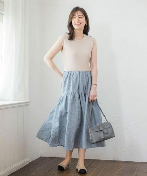 ITS'DEMO / イッツデモ ロング・マキシ丈ワンピース | 【手洗い可】ドッキングワンピース | 詳細1