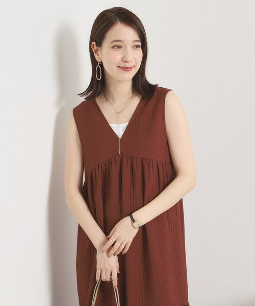 ITS'DEMO / イッツデモ ロング・マキシ丈ワンピース | 【洗濯機OK／ロングシーズン使える】ティアードVネックワンピース | 詳細5