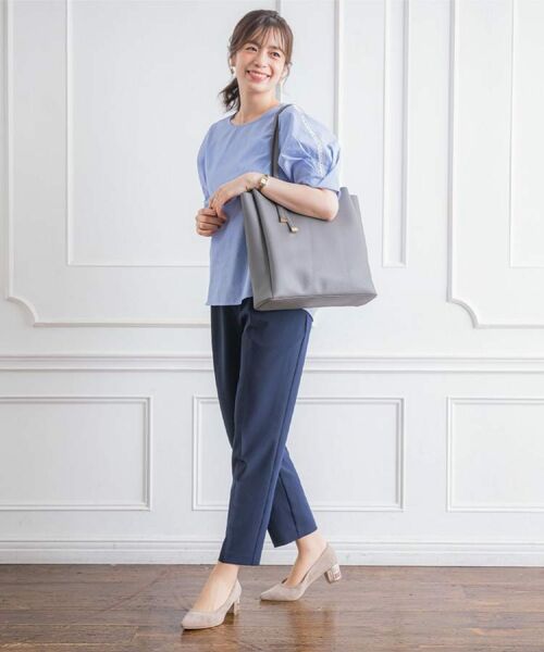 ITS'DEMO / イッツデモ シャツ・ブラウス | 【手洗い可】袖ツイストストライプブラウス | 詳細1