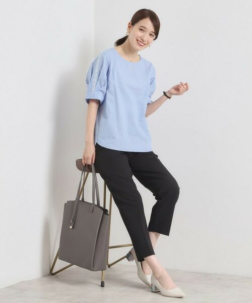 ITS'DEMO / イッツデモ シャツ・ブラウス | 【手洗い可】袖ツイストストライプブラウス | 詳細18