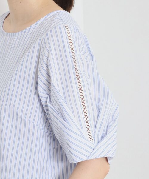 ITS'DEMO / イッツデモ シャツ・ブラウス | 【手洗い可】袖ツイストストライプブラウス | 詳細25