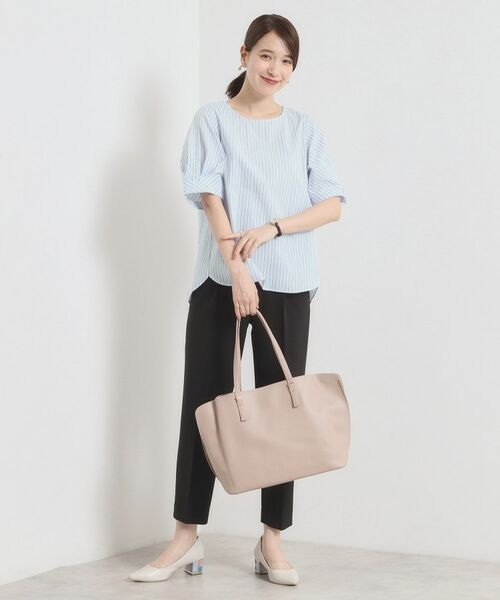 ITS'DEMO / イッツデモ シャツ・ブラウス | 【手洗い可】袖ツイストストライプブラウス | 詳細6