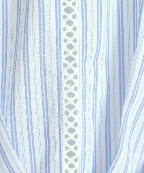 ITS'DEMO / イッツデモ シャツ・ブラウス | 【手洗い可】袖ツイストストライプブラウス | 詳細7